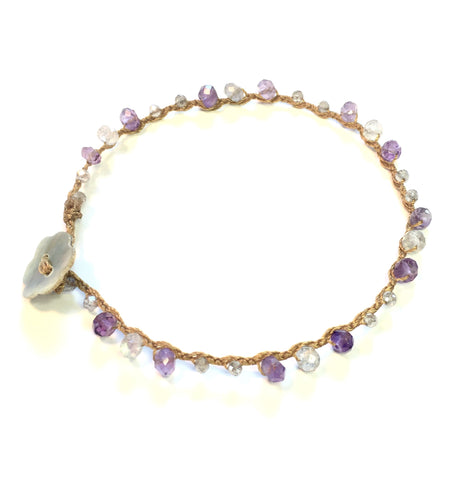 Purple Tourmaline and Labradorite Bracelet